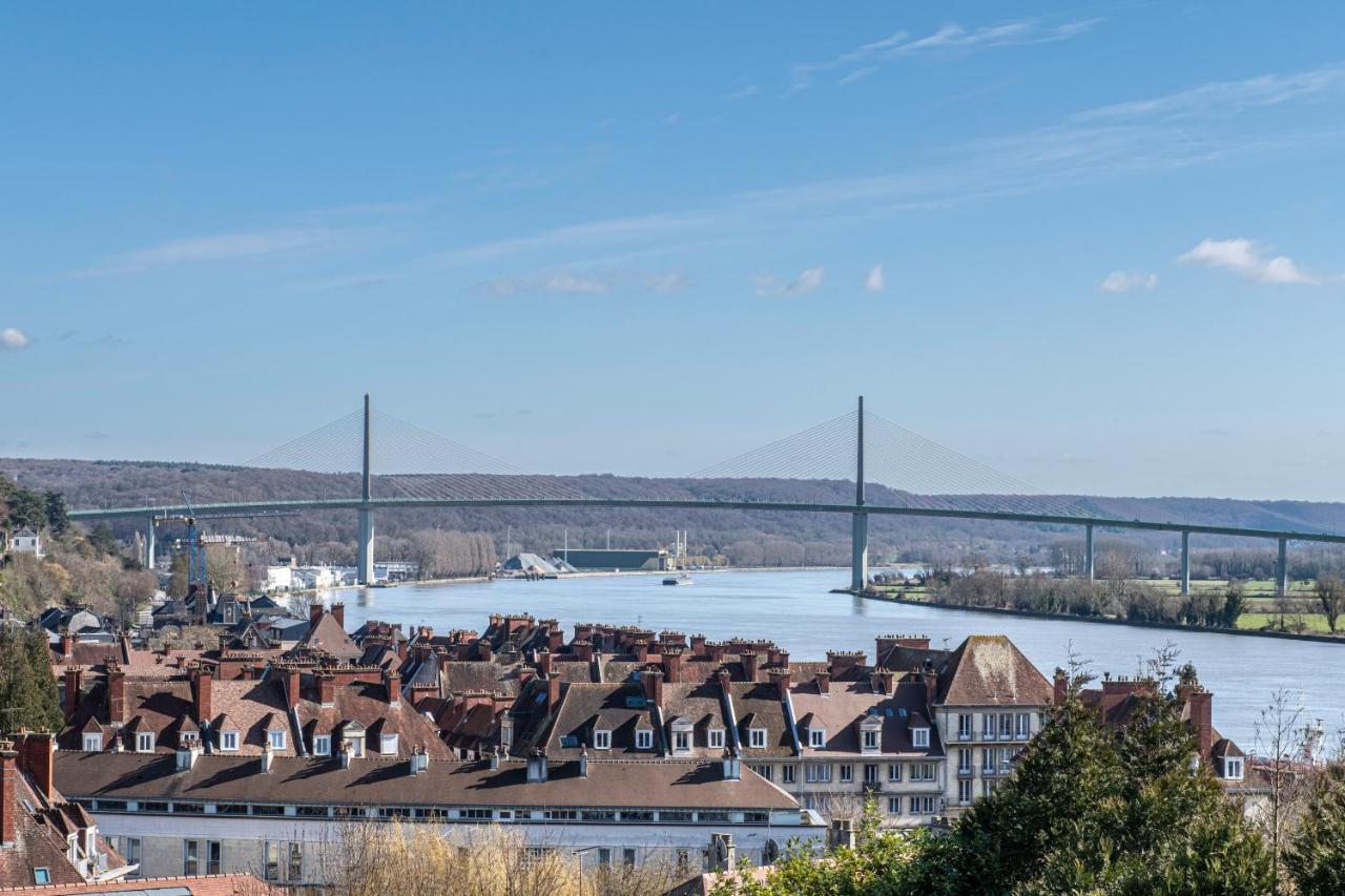 Du Haut Des Rives - Bel Appt Pour 4 Caudebec-en-Caux Extérieur photo